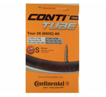 Велосипедная камера Continental Tour 26" all 37/47-559/597 S42 (Presta) 168 гр. в упаковке (арт.11027)