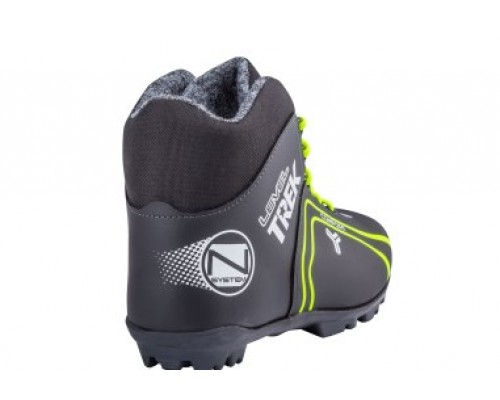 Ботинки лыжные TREK Level1 черный (лого лайм неон) S (арт.5075)