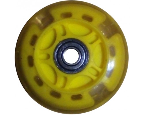 Колесо для самоката Полиуретан ABEC-7 - 75мм (светящееся) (желтый) (арт.7537)
