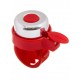 Звонок велосипедный с силиконовым креплением (красный) (арт.9151)