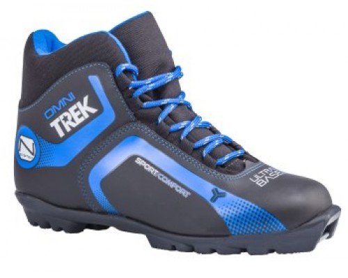 Ботинки лыжные TREK Omni3 черный (лого синий) S (арт.5077)