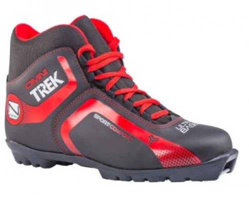 Ботинки лыжные TREK Omni2 черный (лого красный) S (арт.5076)