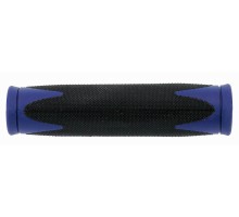 Грипсы VELO резин. 2-х компонент. 130мм черно-синие (арт.7185)