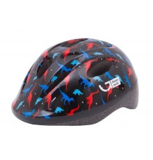 Шлем детский Green Cycle Dino черный/красный/синий лак (2872)